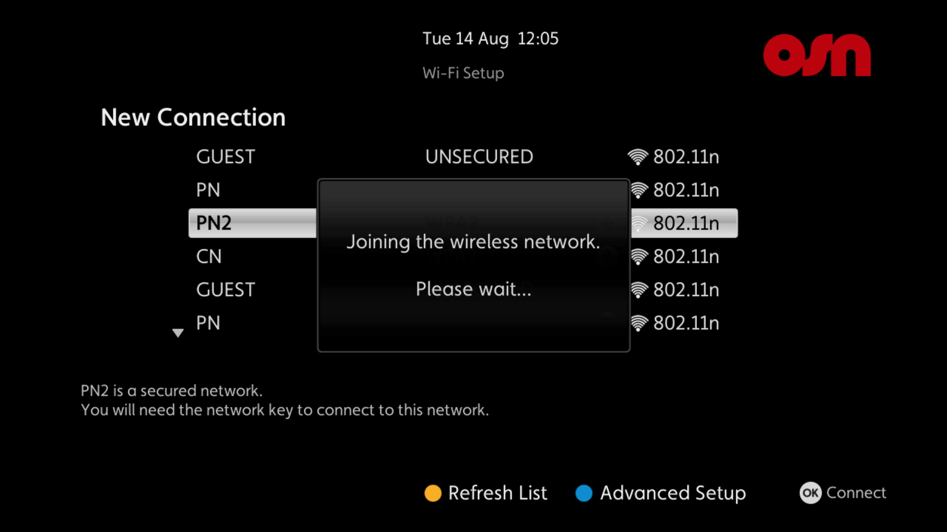 Joining the Wi-Fi network